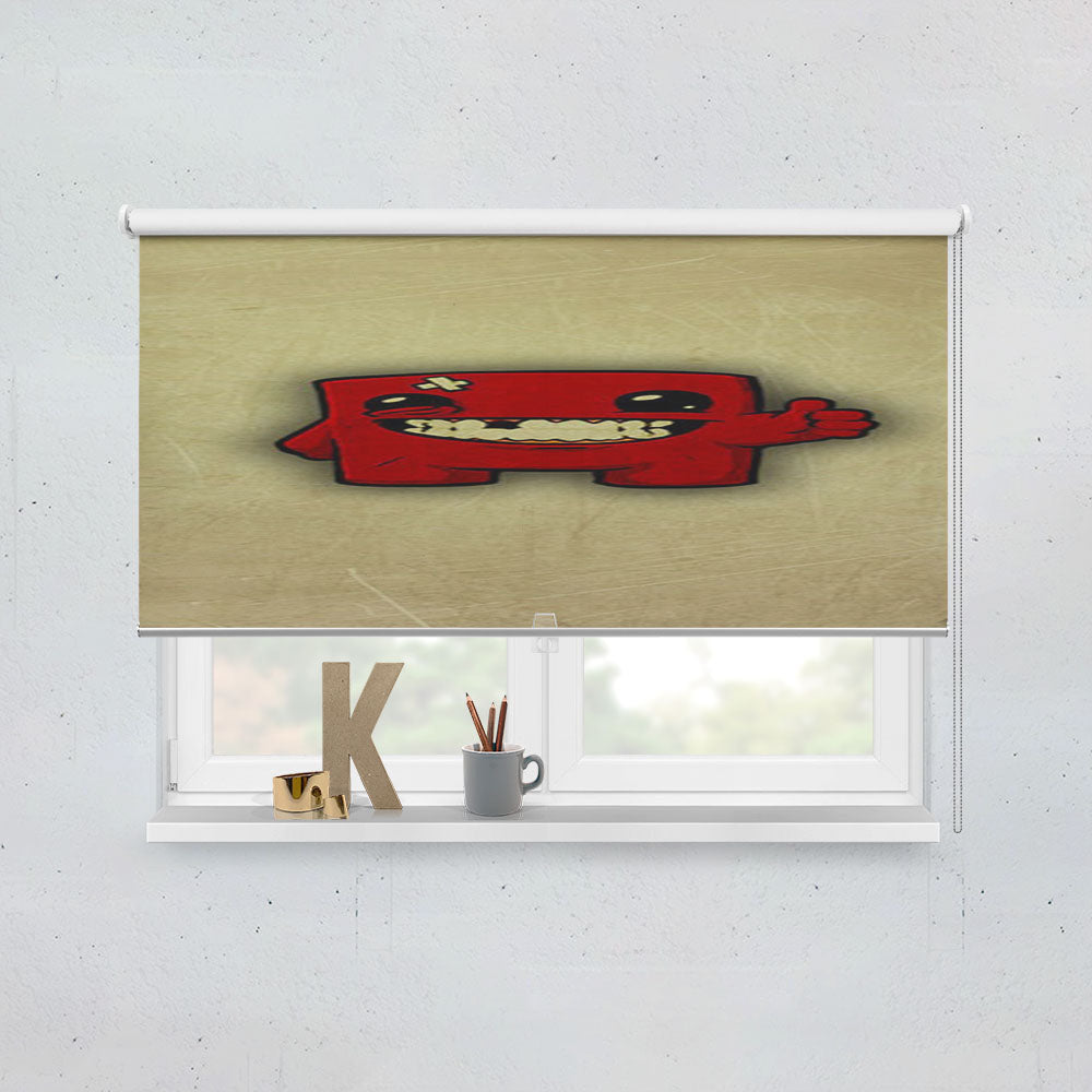 Super Meat Boy Ok Window Roller Blinds Shades