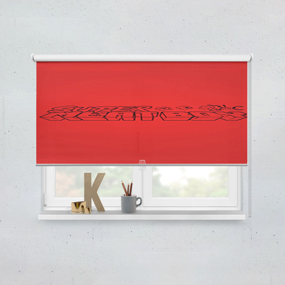 Super Meat Boy Text Window Roller Blinds Shades