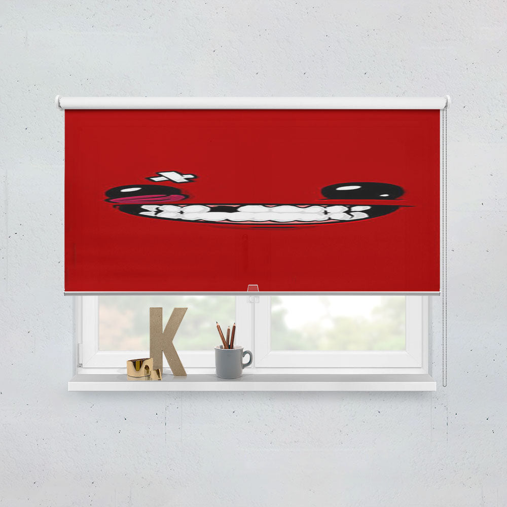Super Meat Boy Tooth Window Roller Blinds Shades