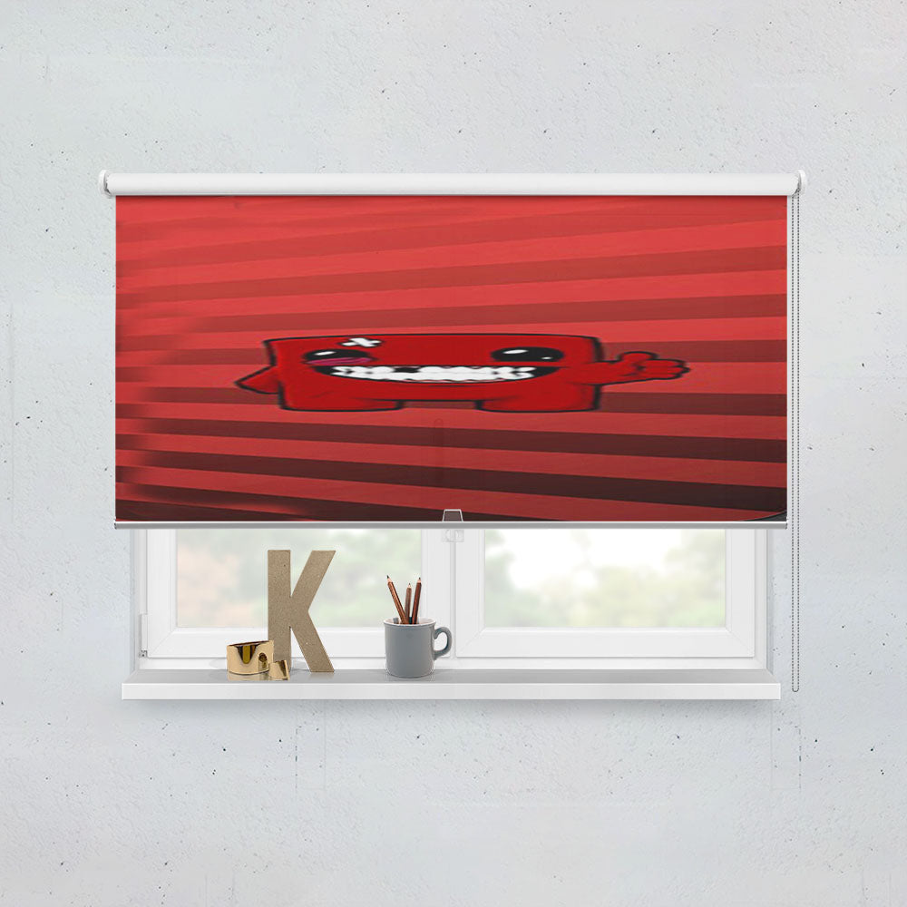 Super Meat Boy Video Games Window Roller Blinds Shades