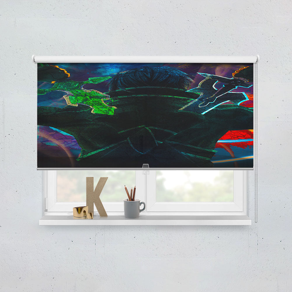Sword Art Online Kirito Dual Swords Window Roller Blinds Shades