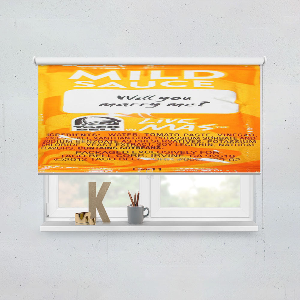 Taco Bell Sauce Mild Window Roller Blinds Shades