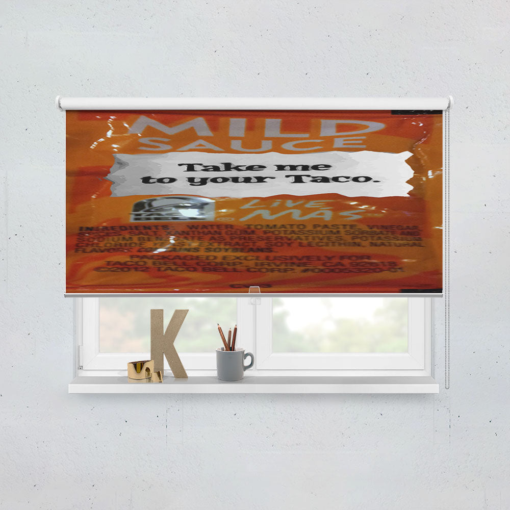 Taco Bell Take Me To Your Taco Window Roller Blinds Shades