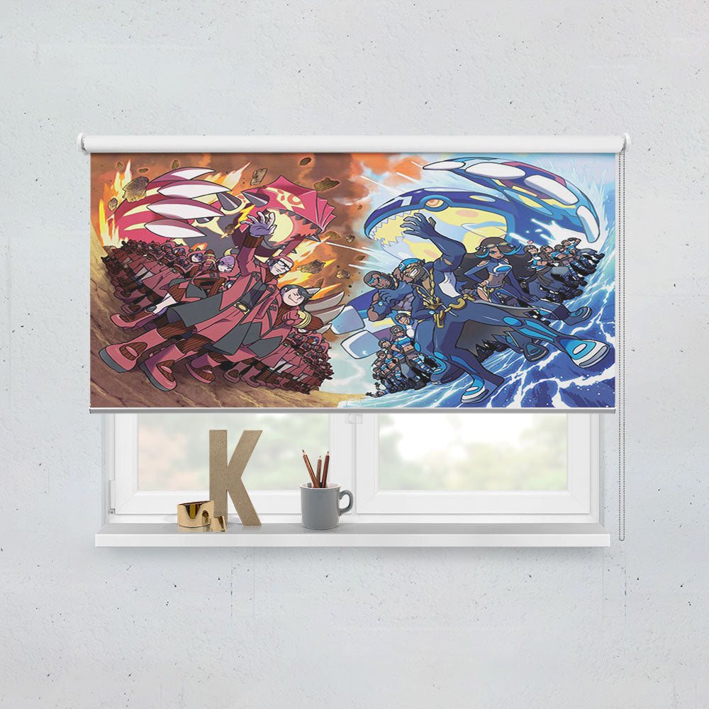 Team Aqua X Team Magma Pokemon Window Roller Blinds Shades