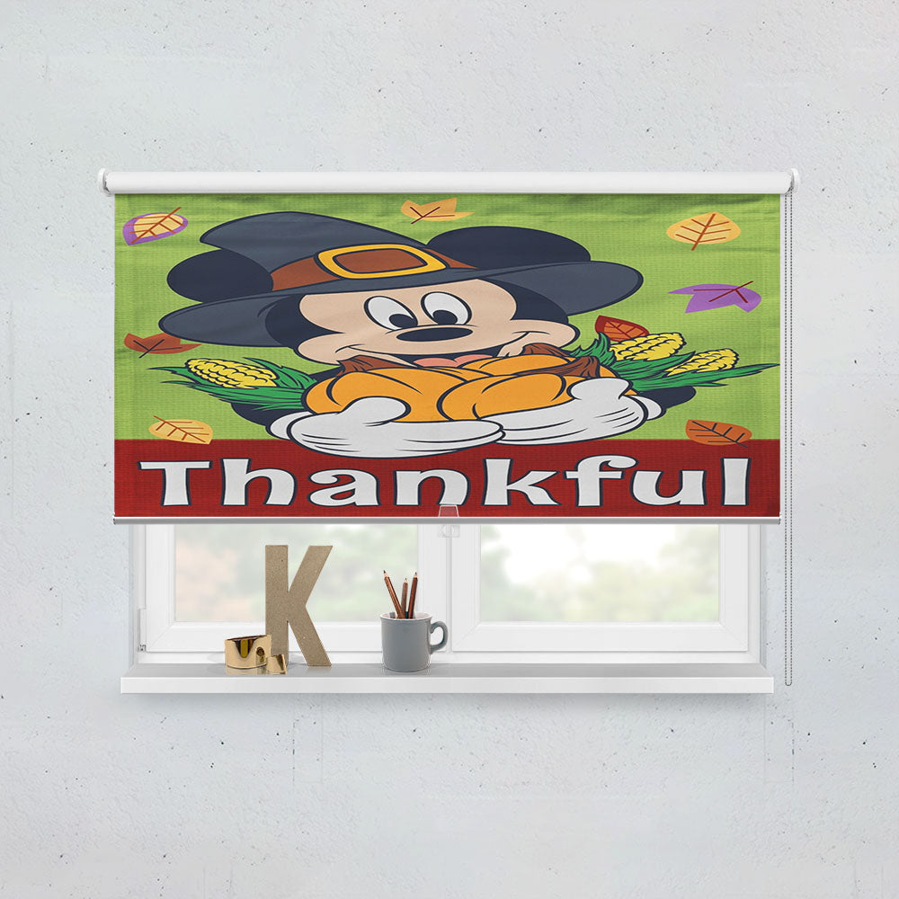 Thankful Mickey Mouse Window Roller Blinds Shades