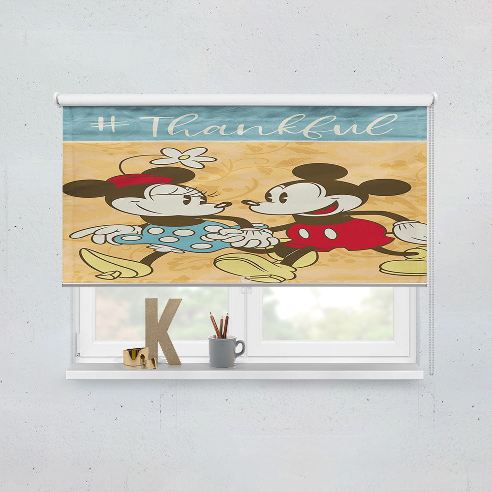 Thanksgiving Mickey & Minnie Autumn Window Roller Blinds Shades