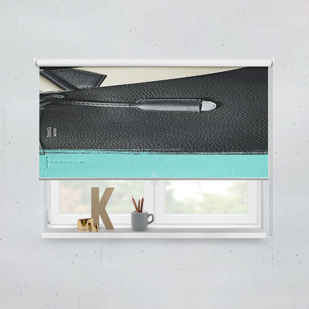 Tiffany And Co Black Blue Paint Bags Window Roller Blinds Shades