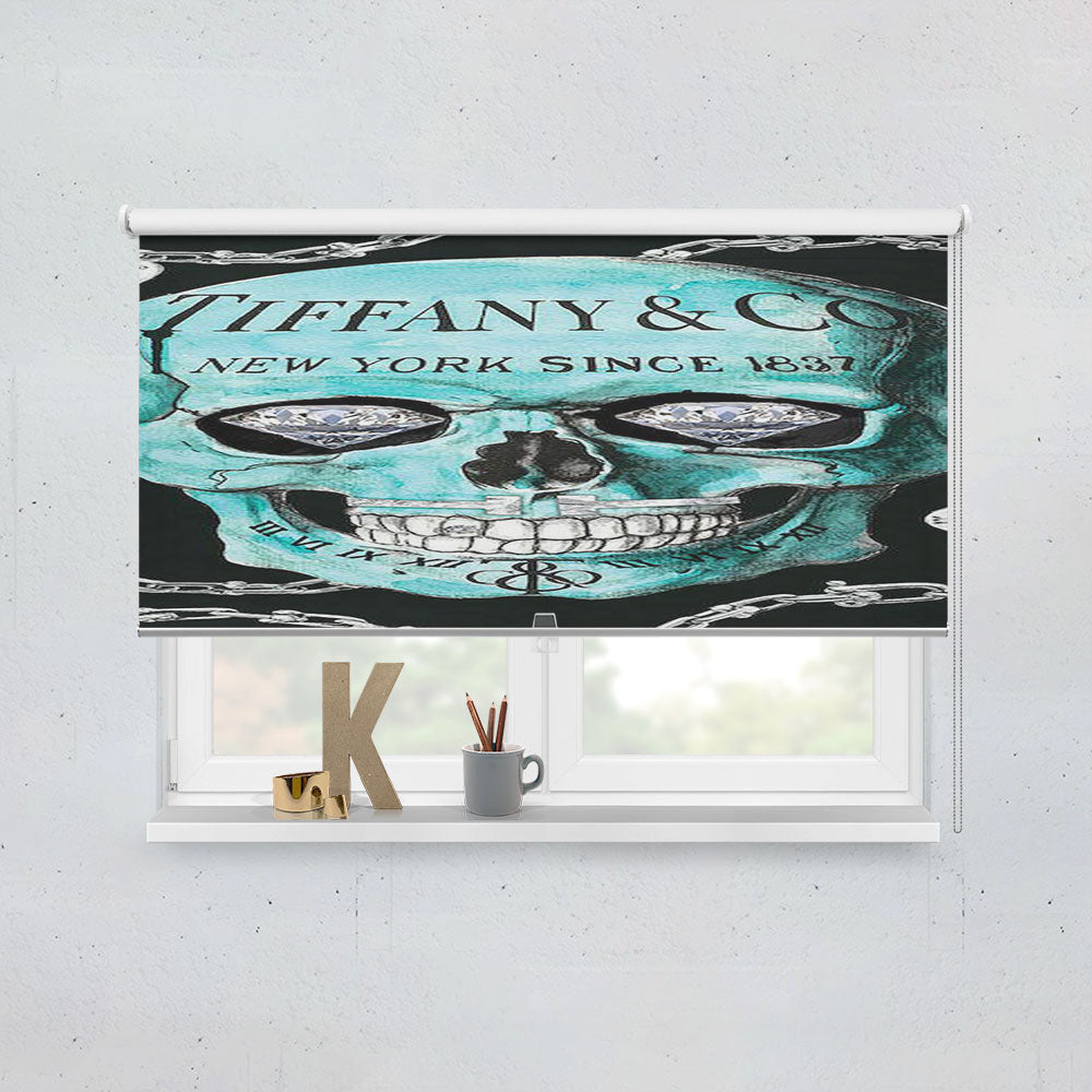Tiffany And Co Skull Di Window Roller Blinds Shades