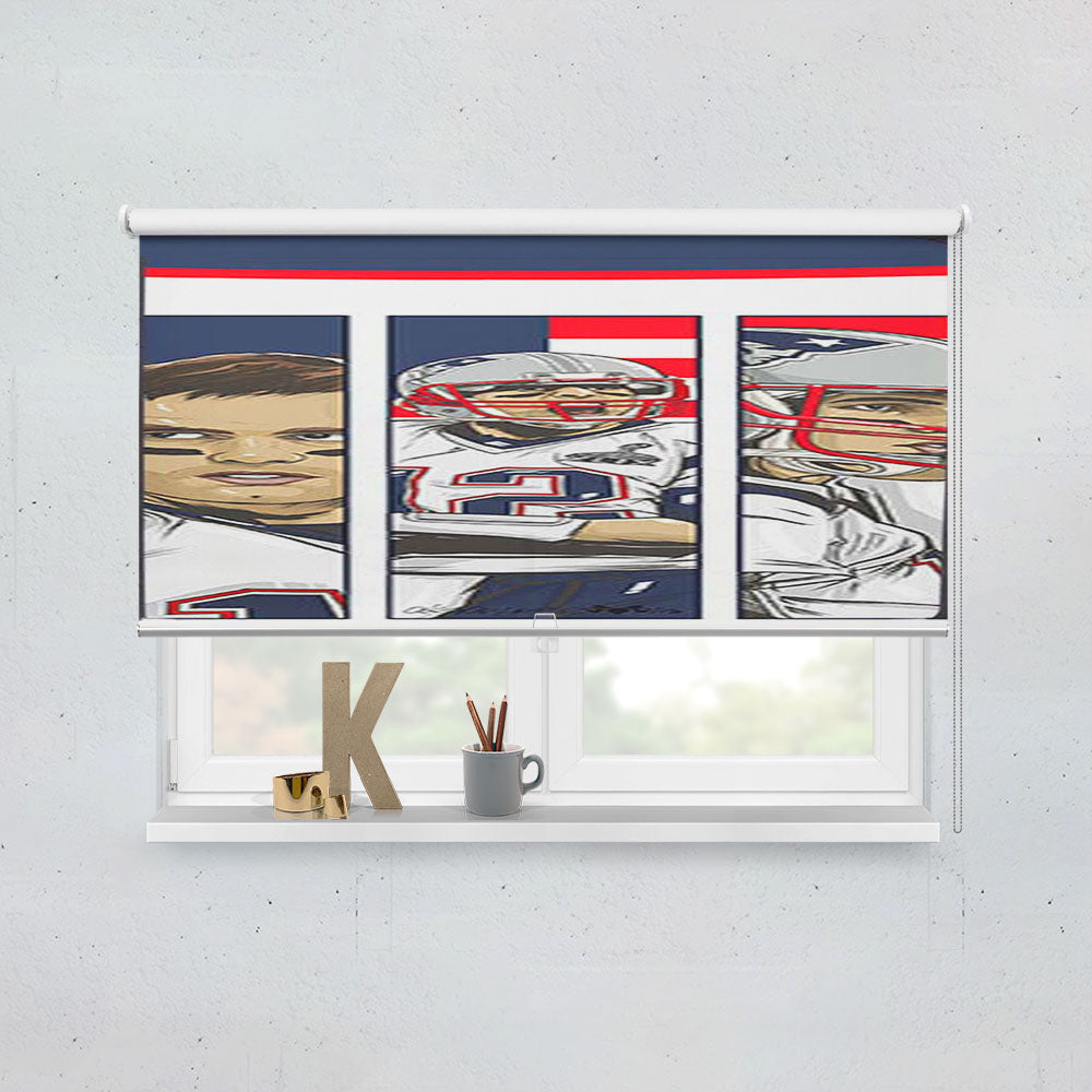 Tom Brady Patriots Nfl Window Roller Blinds Shades