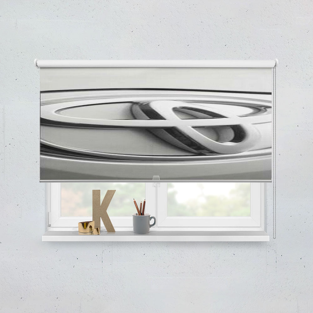 Toyota Logo Chrome Window Roller Blinds Shades