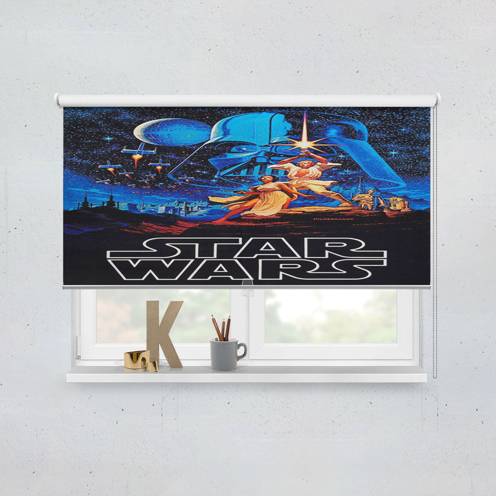 Vintage Star Wars Poster Window Roller Blinds Shades