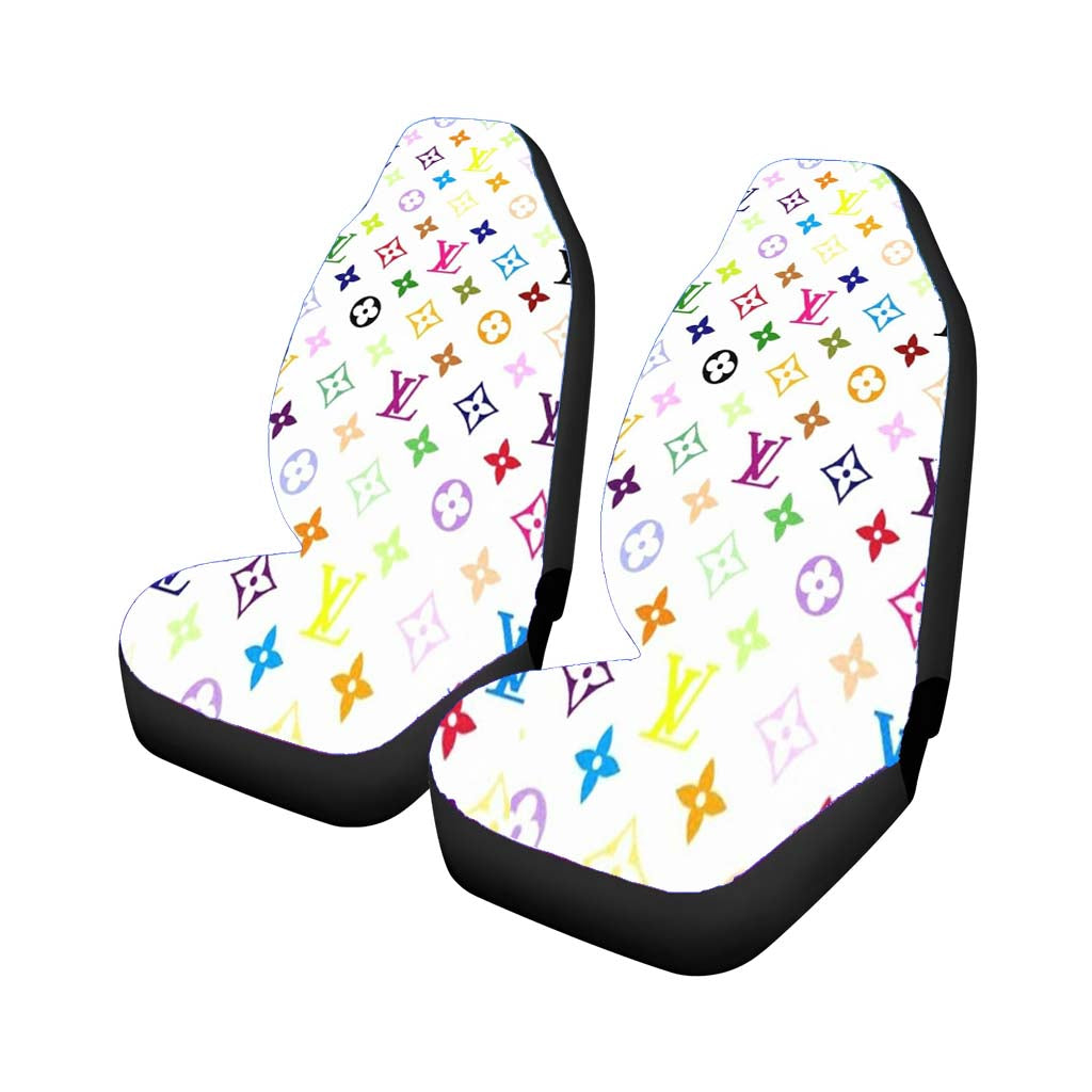 Louis Vuitton Rainbow Pattern Car Seat Covers