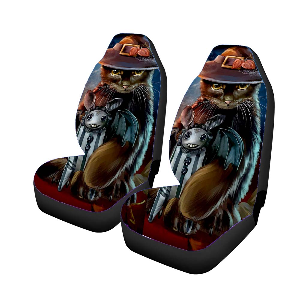 Steampunk Cat Halloween Car Seat Covers
