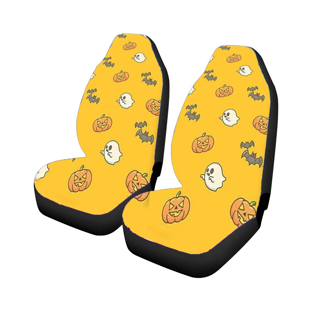 Yellow Halloween Pattern Car Seat Covers