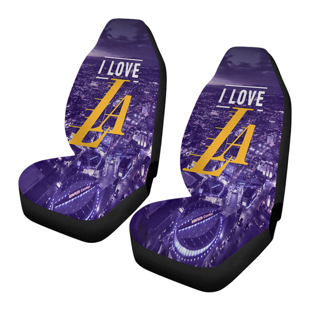 I Love La Lakers Car Seat Covers