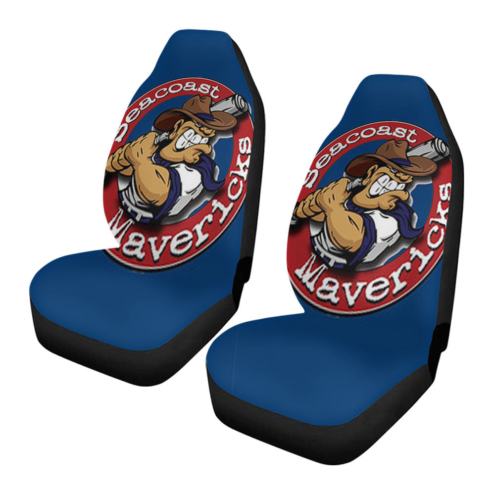 Seacoast Mavericks Baseball Logo Blue Car Seat Covers