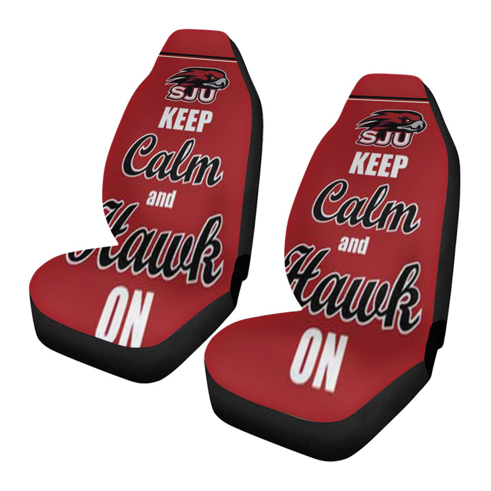 St Joseph U Keep Calm Hawk On Car Seat Covers