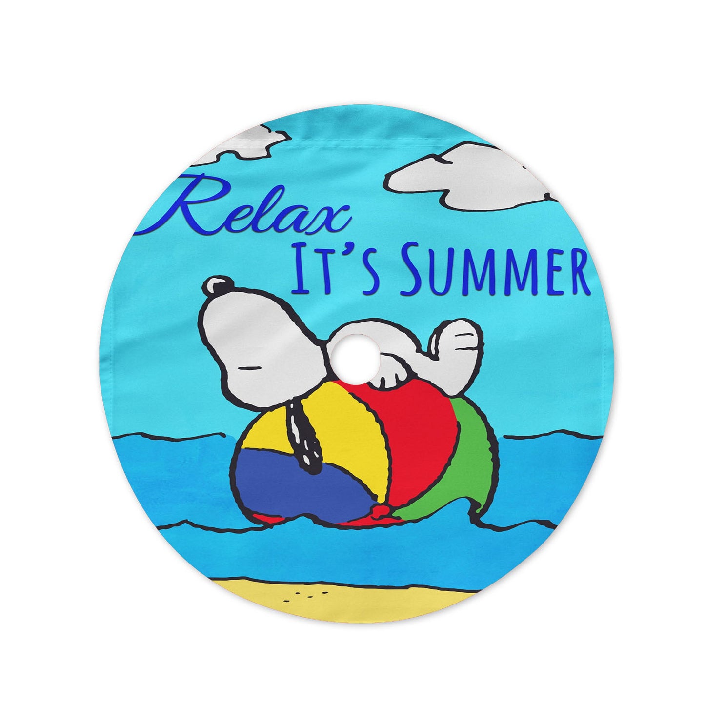 Peanuts Relax, It'S Summer Snoopy Christmas Tree Skirt 36 X 36 Inch