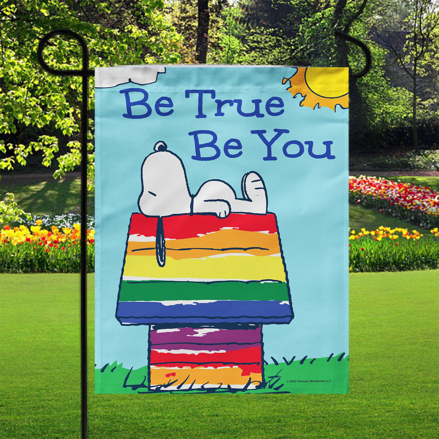 Peanuts Be True To You Snoopy Garden Flags Yard Outdoor Lawn 12 X 18