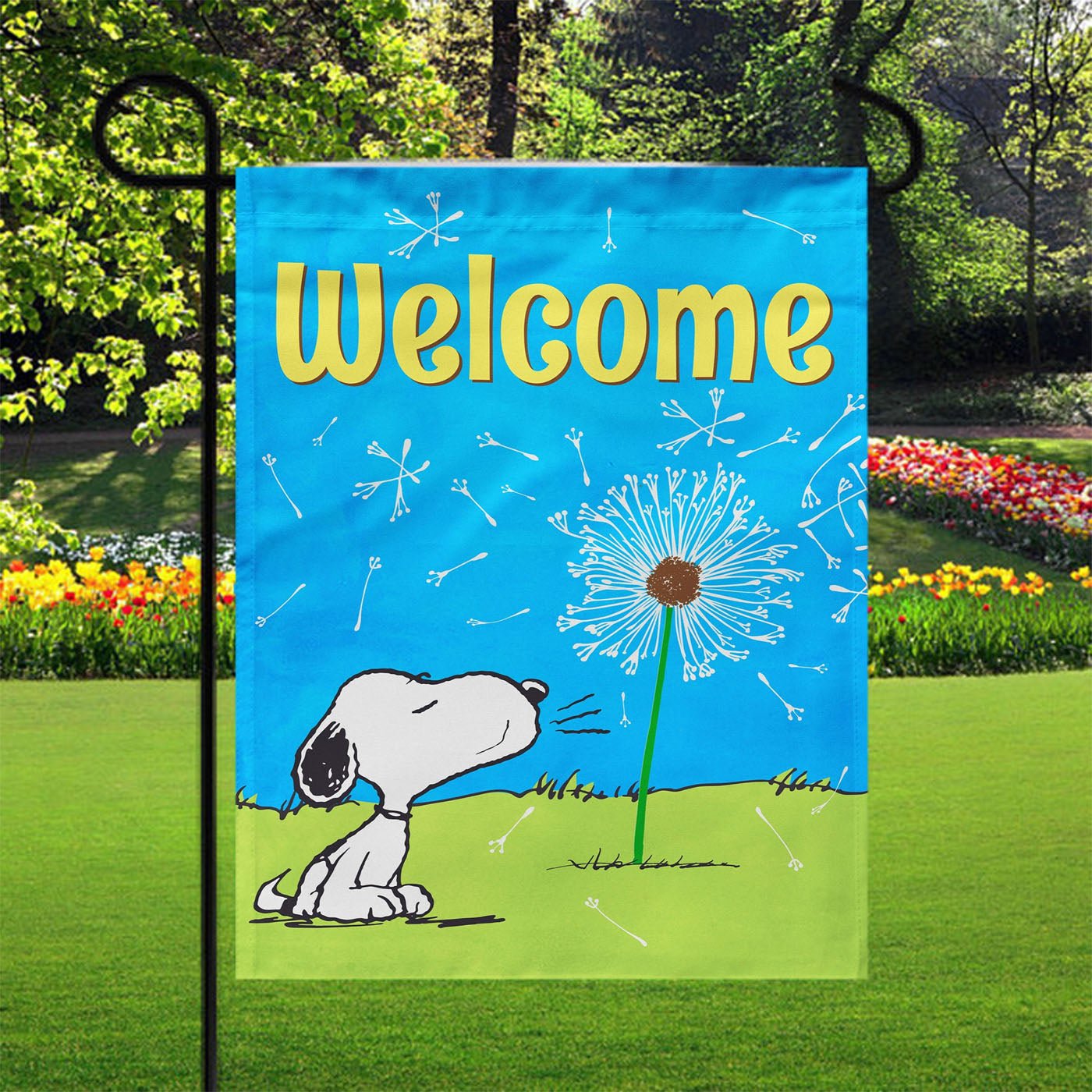 Peanuts Blowing Dandelions Garden Flags Yard Outdoor Lawn 12 X 18