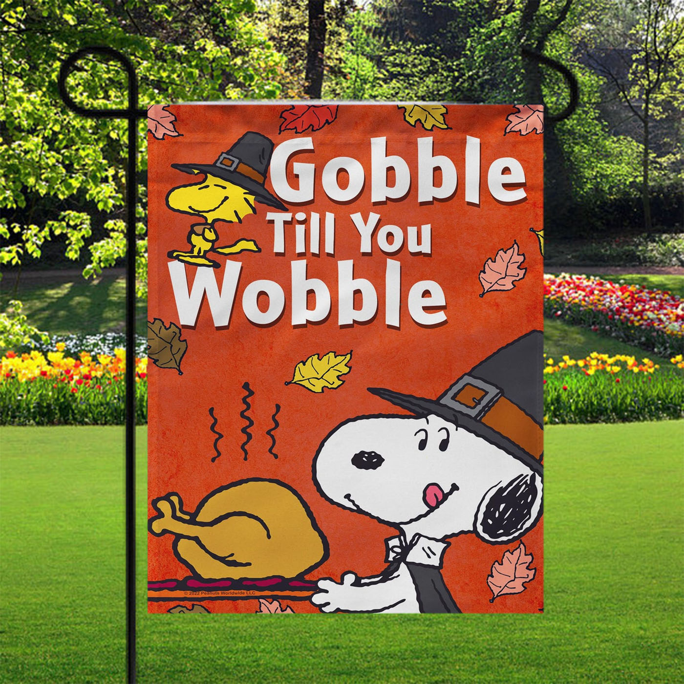Peanuts Snoopy Thanksgiving Garden Flags Yard Outdoor Lawn 12 X 18