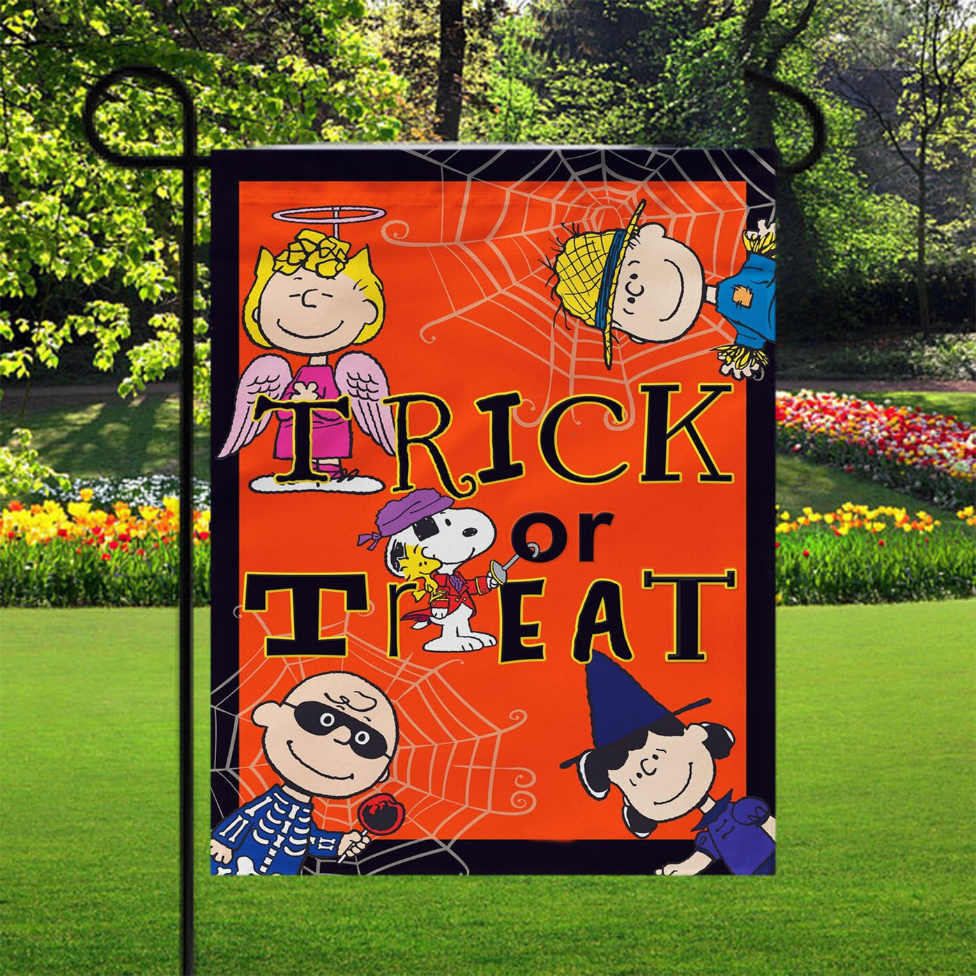 Trick Or Treat Peanuts Gang Garden Flags Yard Outdoor Lawn 12 X 18