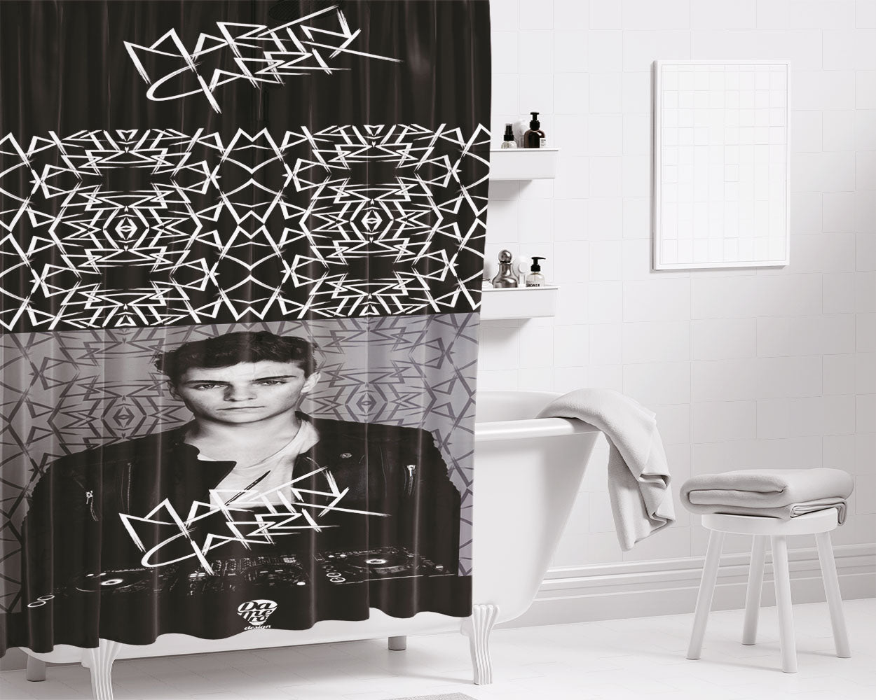 New Marilyn Manson Logo Bathroom Shower Curtain Fabric Waterproof | 66 X 72 Inch