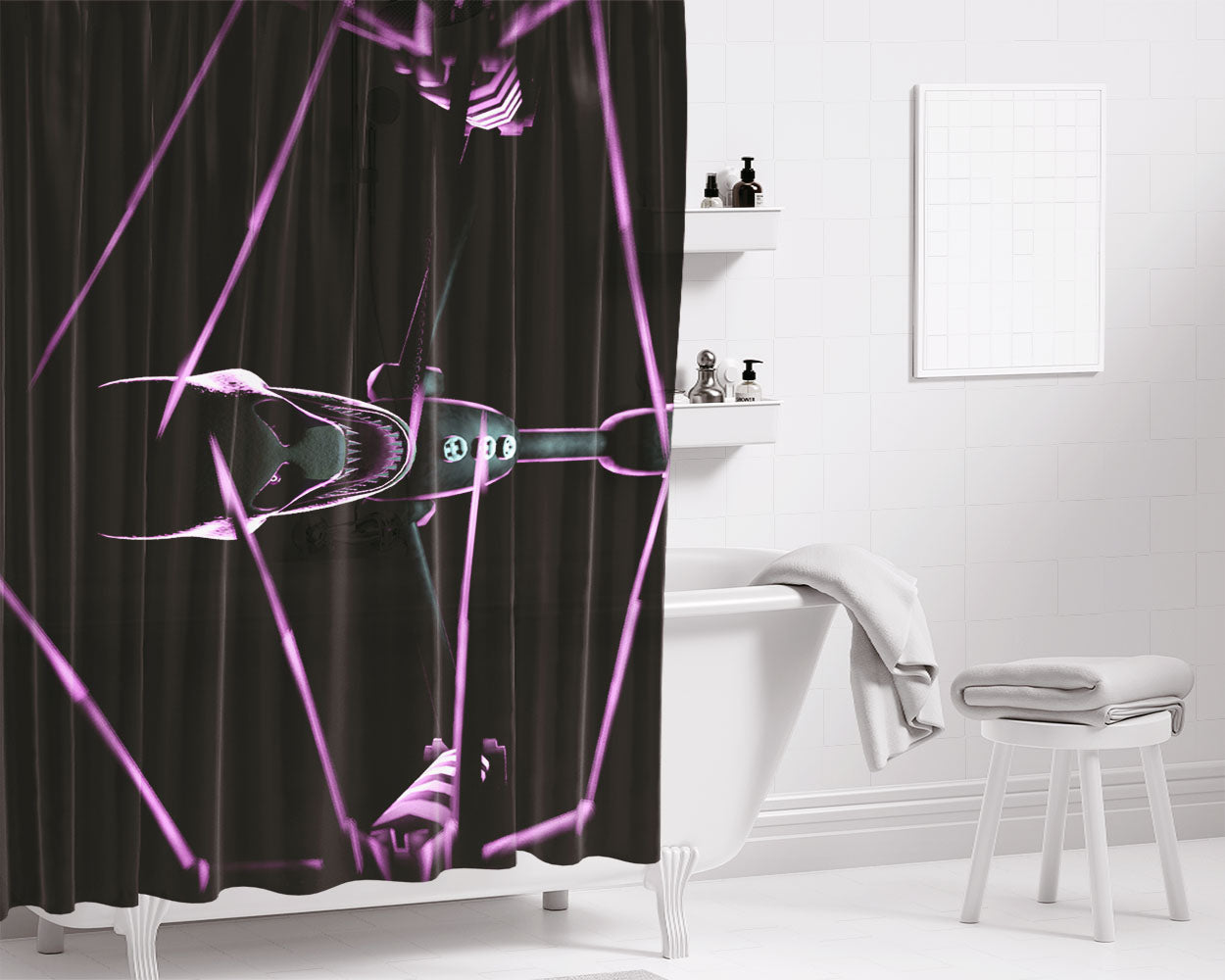 Nighmare Puppet Five Night At Freddys Bathroom Shower Curtain Fabric Waterproof | 66 X 72 Inch