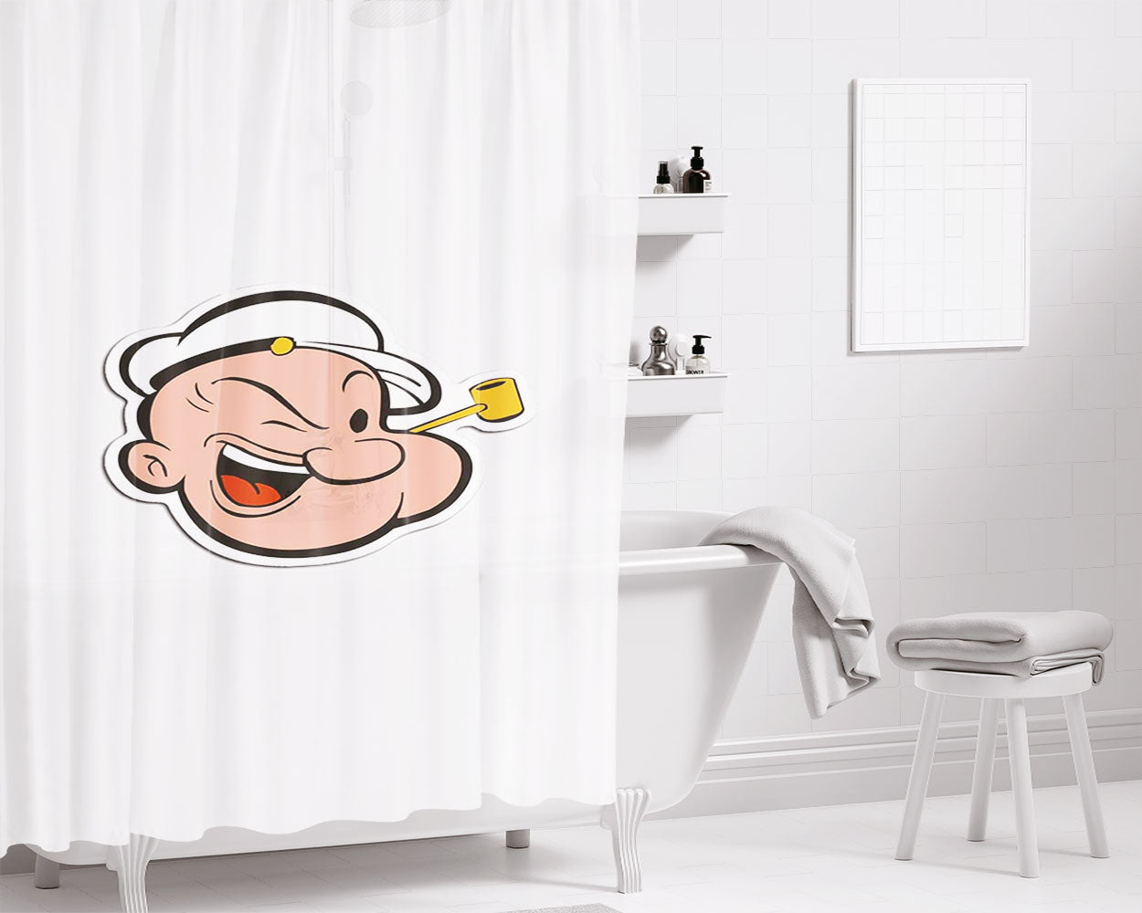 Spidey Right Side Face Bathroom Shower Curtain Fabric Waterproof | 66 X 72 Inch