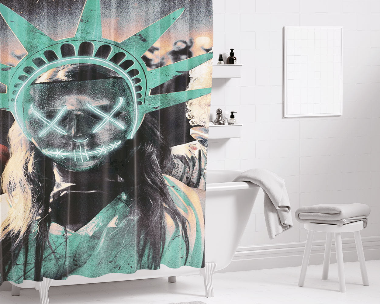 The Purge Election Year Bathroom Shower Curtain Fabric Waterproof | 66 X 72 Inch