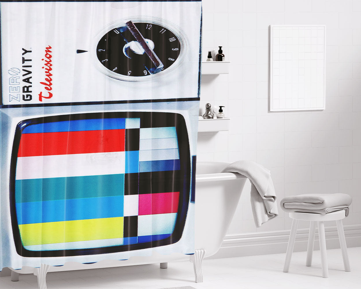 Zero 2 Bathroom Shower Curtain Fabric Waterproof | 66 X 72 Inch
