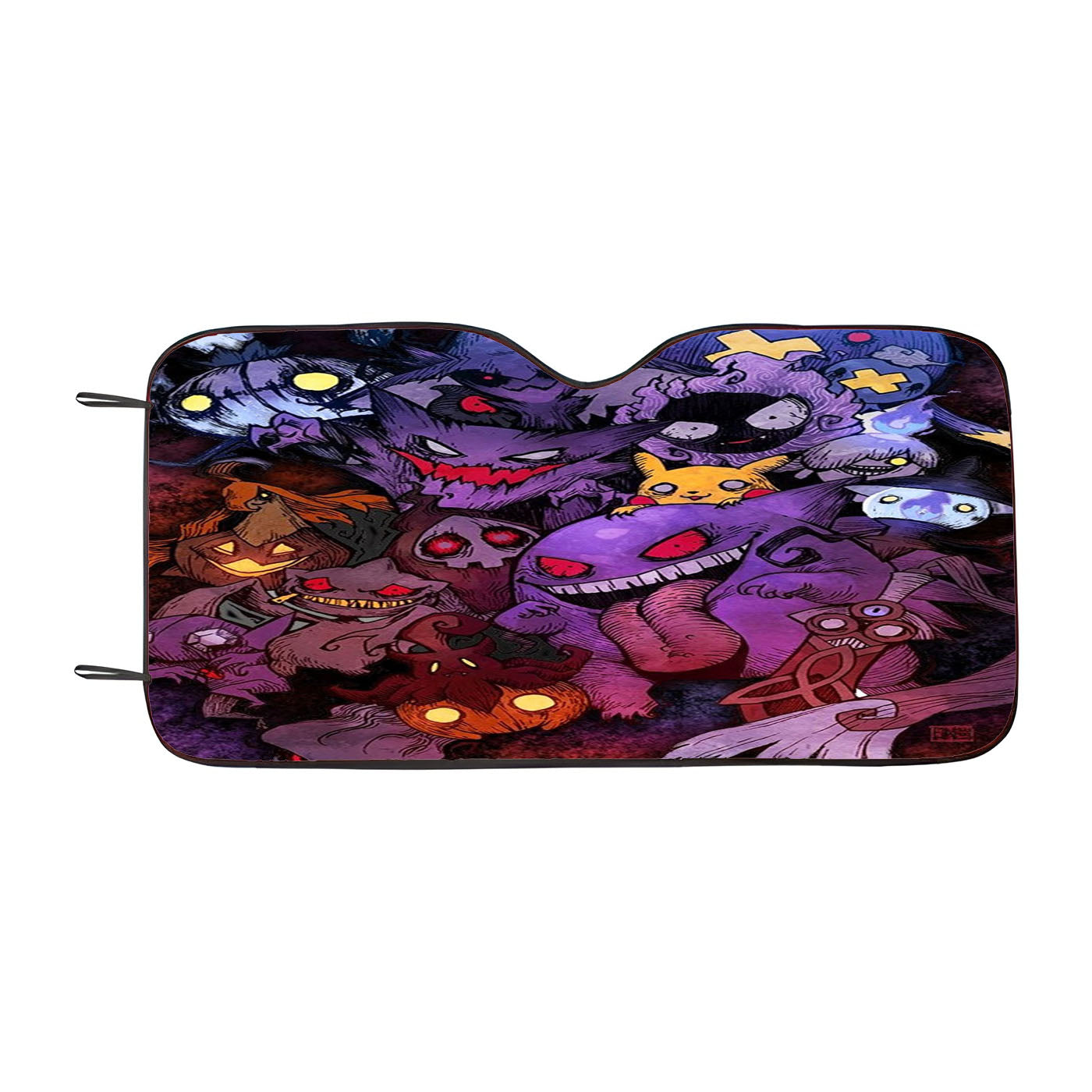 All Character Pokemon Zombie Halloween Cosplay Car Auto Sun Shade Windshield Cover