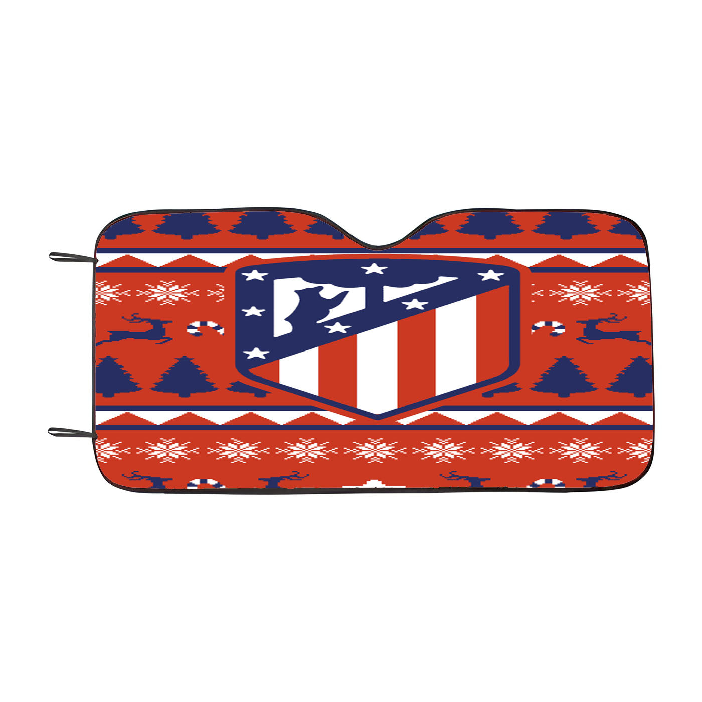 Atletico Madrid Christmas Sweater Car Auto Sun Shade Windshield Cover
