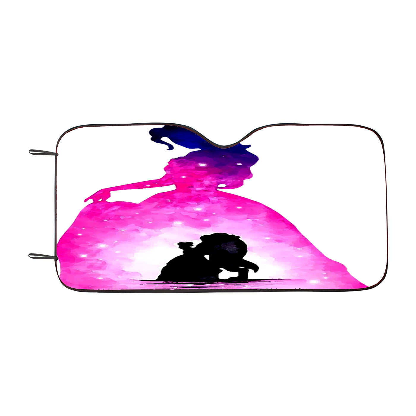 Beauty And The Beast Disney Watercolor Car Auto Sun Shade Windshield Cover