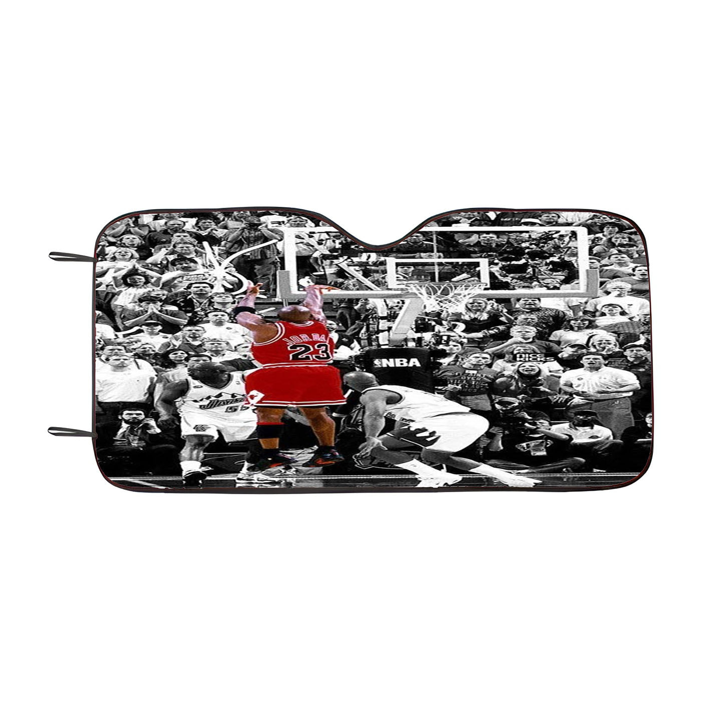 Black White Michael Jordan Last Shot Car Auto Sun Shade Windshield Cover