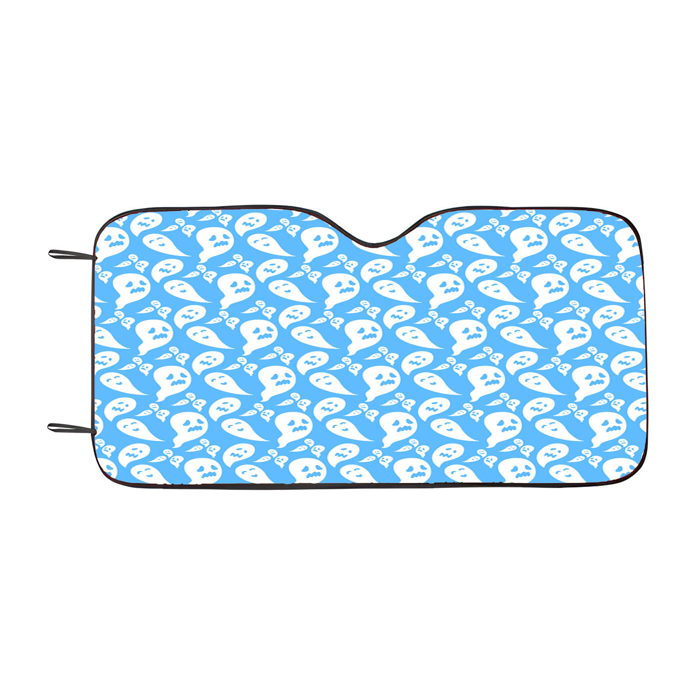 Blue Ghosts Pattern Halloween Car Auto Sun Shade Windshield Cover