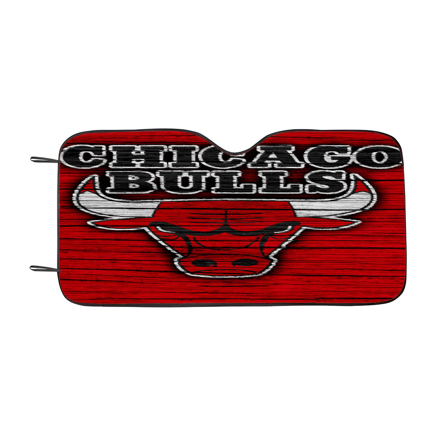 Chicago Bulls Logo Red Black Car Auto Sun Shade Windshield Cover