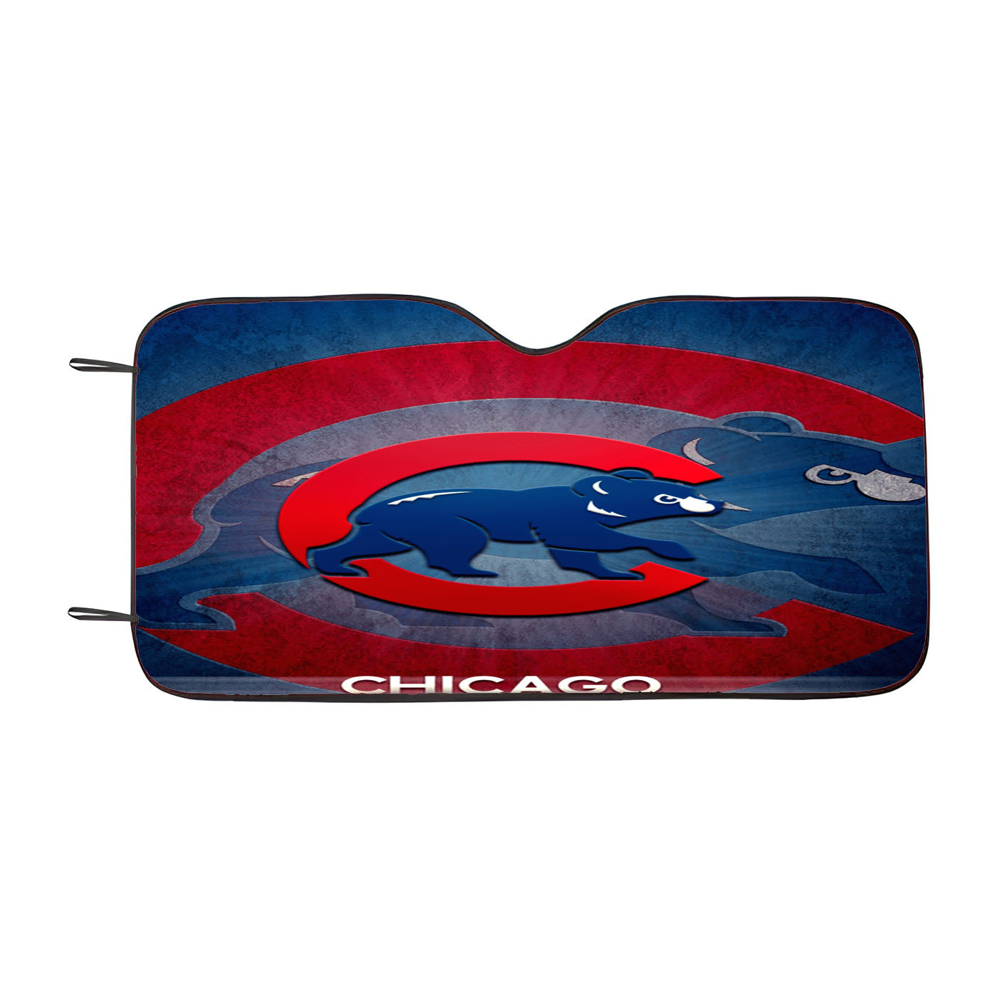 Chicago Cubs Bear And Baseball Club Team Car Auto Sun Shade Windshield Cover