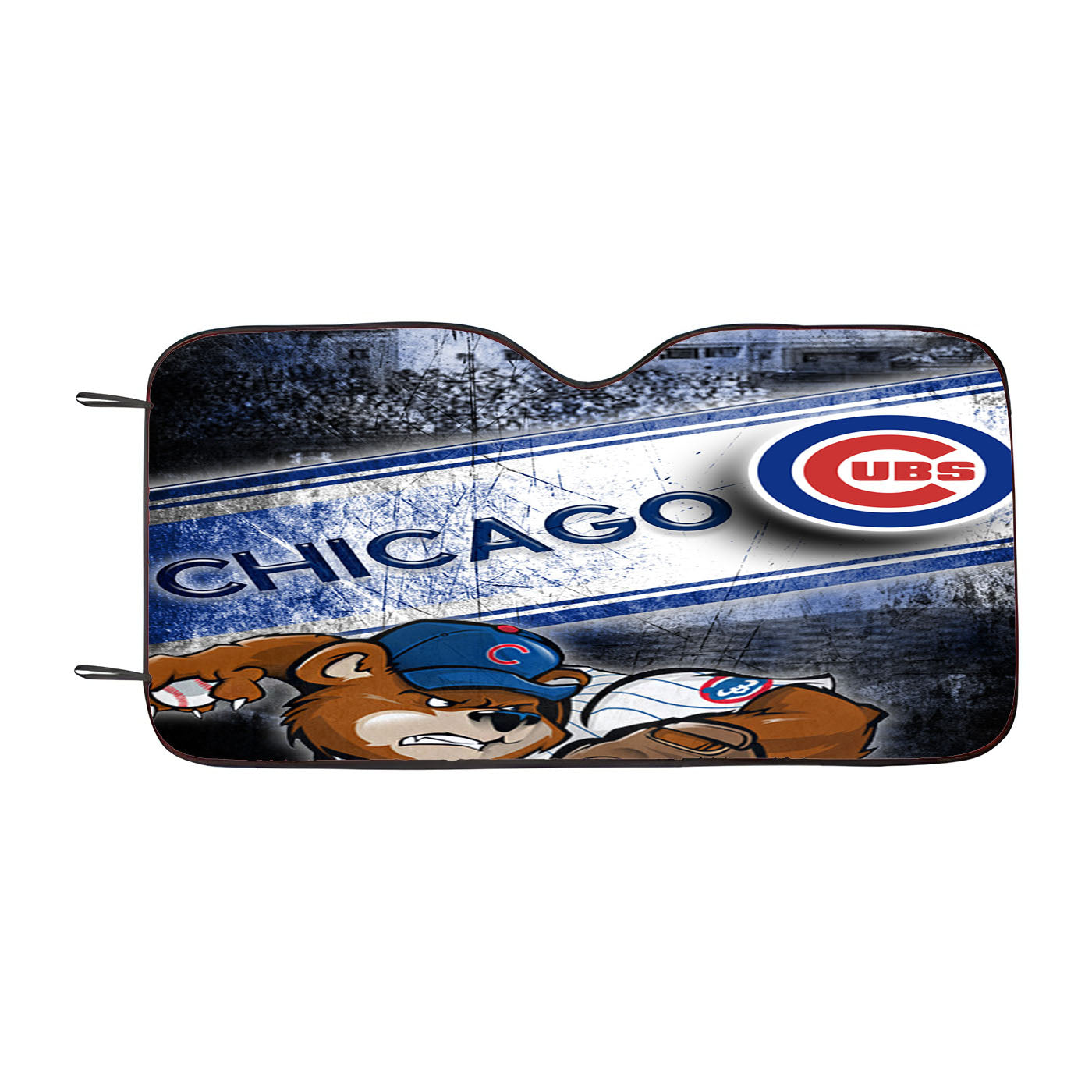 Chicago Cubs Black Car Auto Sun Shade Windshield Cover