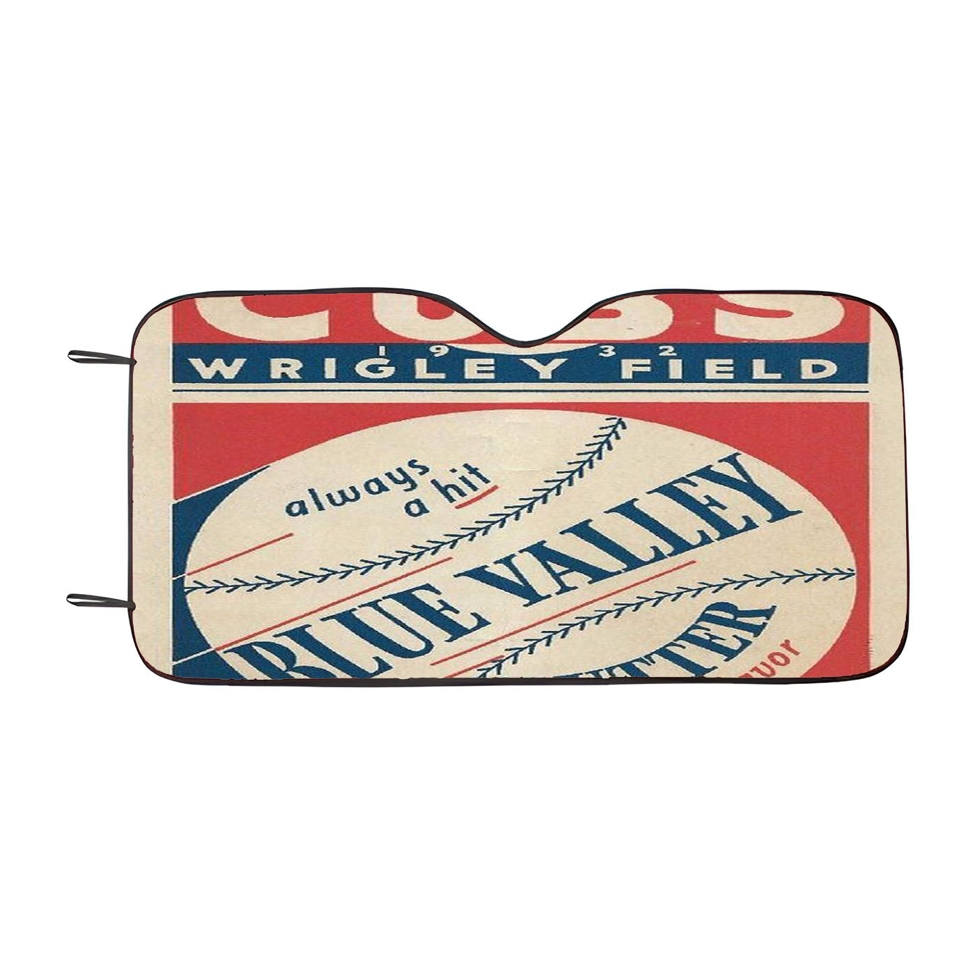 Chicago Cubs Vintage Card Car Auto Sun Shade Windshield Cover