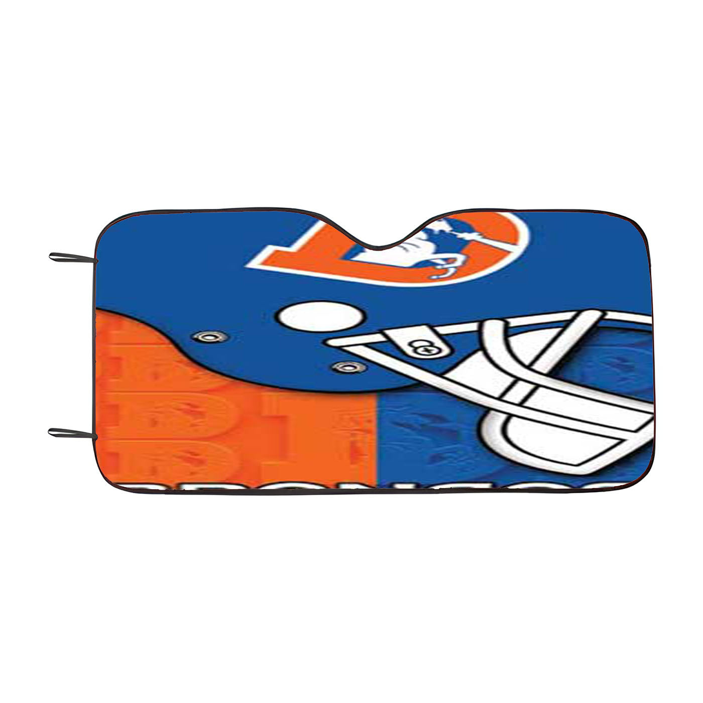 Denver Broncos Flag Houses Car Auto Sun Shade Windshield Cover