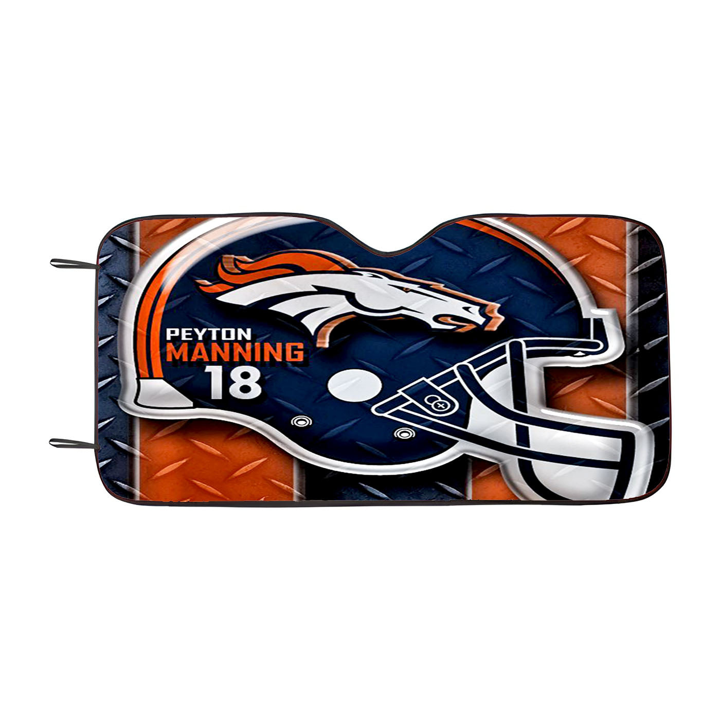 Denver Broncos Football Team Zigzag Art Car Auto Sun Shade Windshield Cover