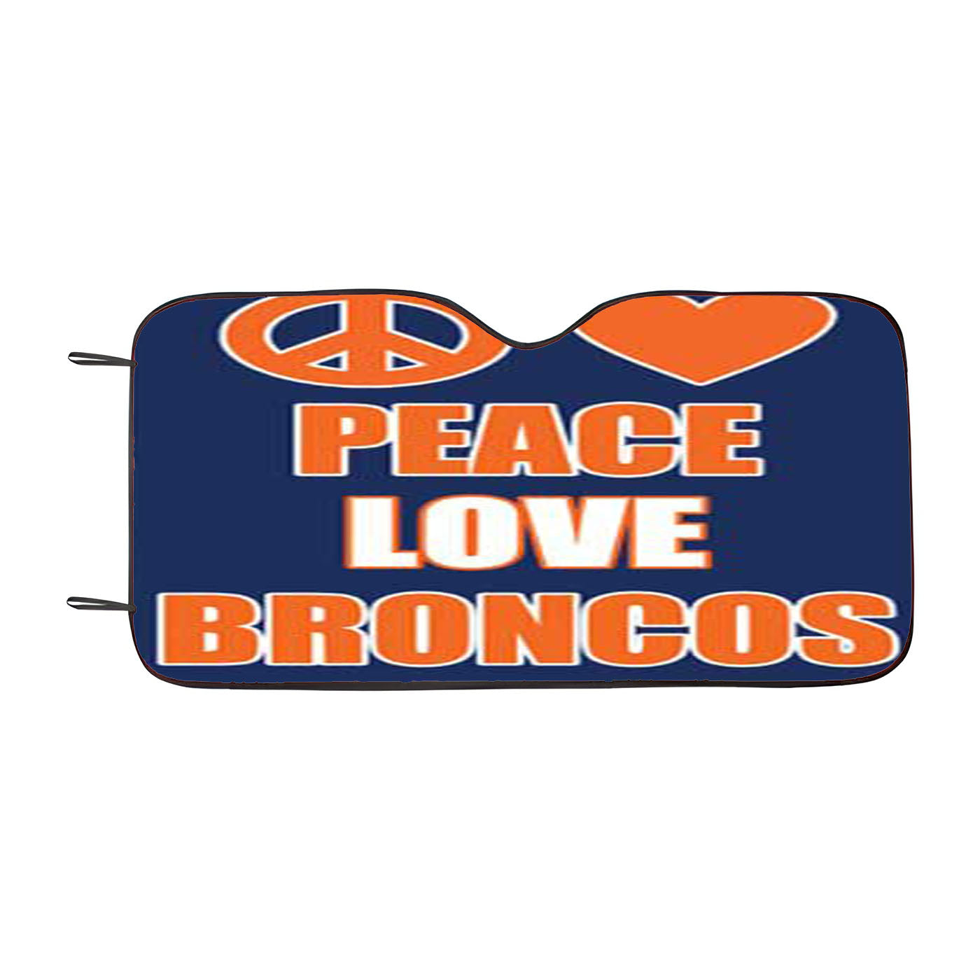 Denver Broncos Rough Grey Car Auto Sun Shade Windshield Cover