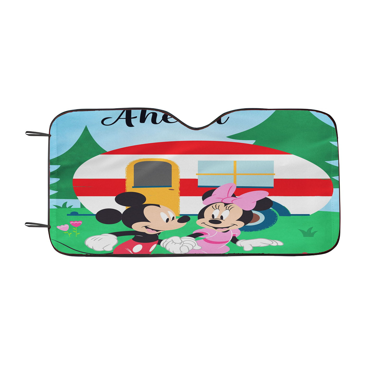 Disney Adventures Ahead Camper Mickey And Minnie Car Auto Sun Shade Windshield Cover