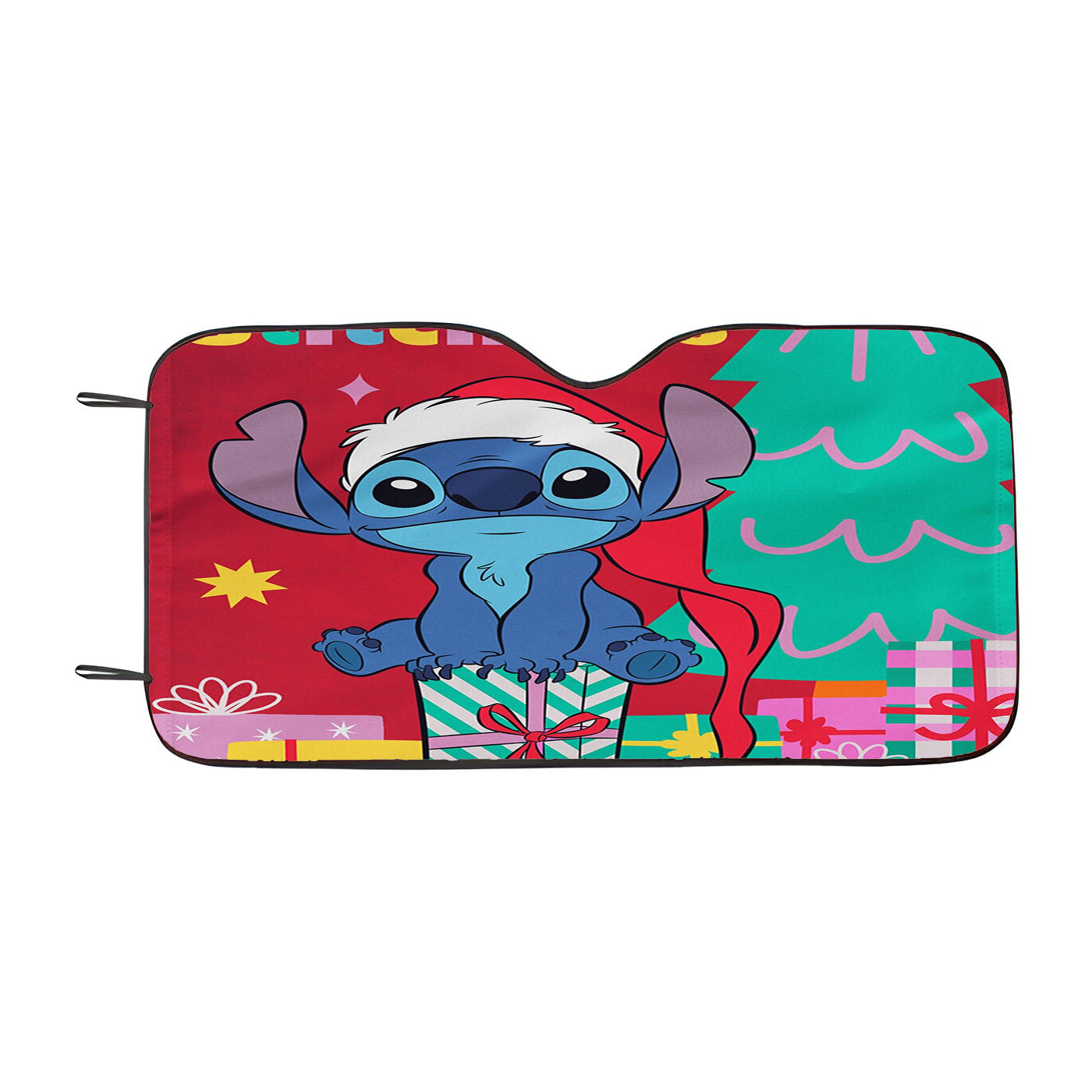 Disney Merry Stitchmas Stitch Car Auto Sun Shade Windshield Cover