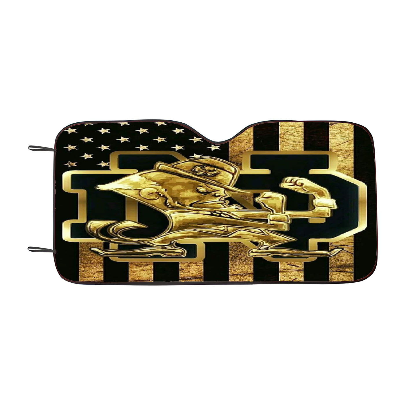 Fighting Irish Notre Dame Football Golden Flag Car Auto Sun Shade Windshield Cover