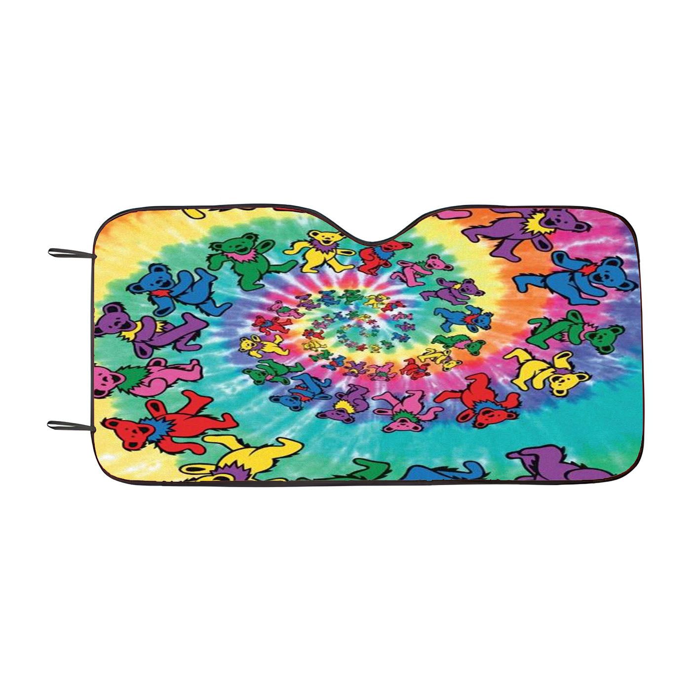Greatful Dead Long Strange Trip It'S Been Trippy Tie Dye Car Auto Sun Shade Windshield Cover