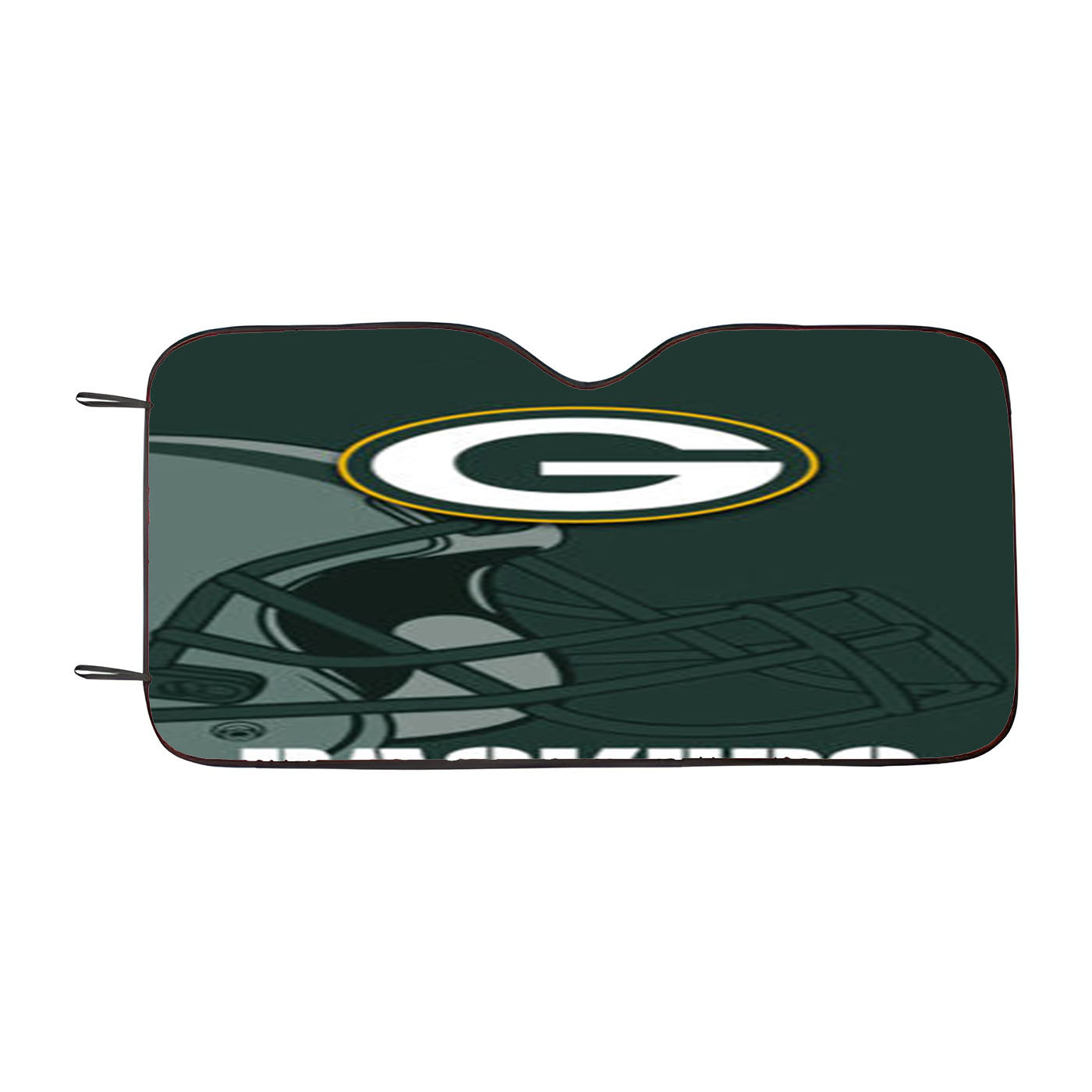 Green Bay Packers Logos On Yellow Car Auto Sun Shade Windshield Cover