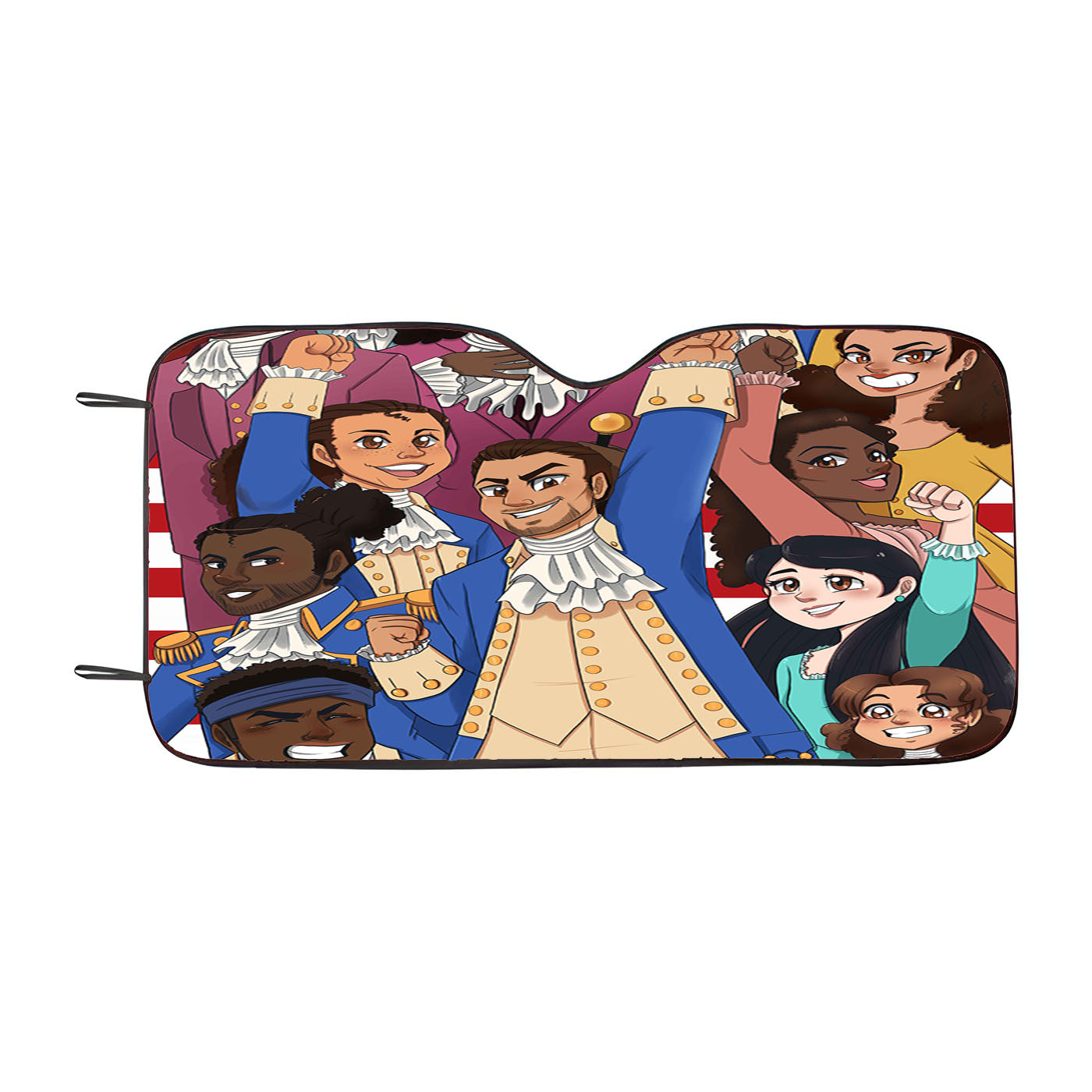 Hamilton American Musical Characters Group Car Auto Sun Shade Windshield Cover