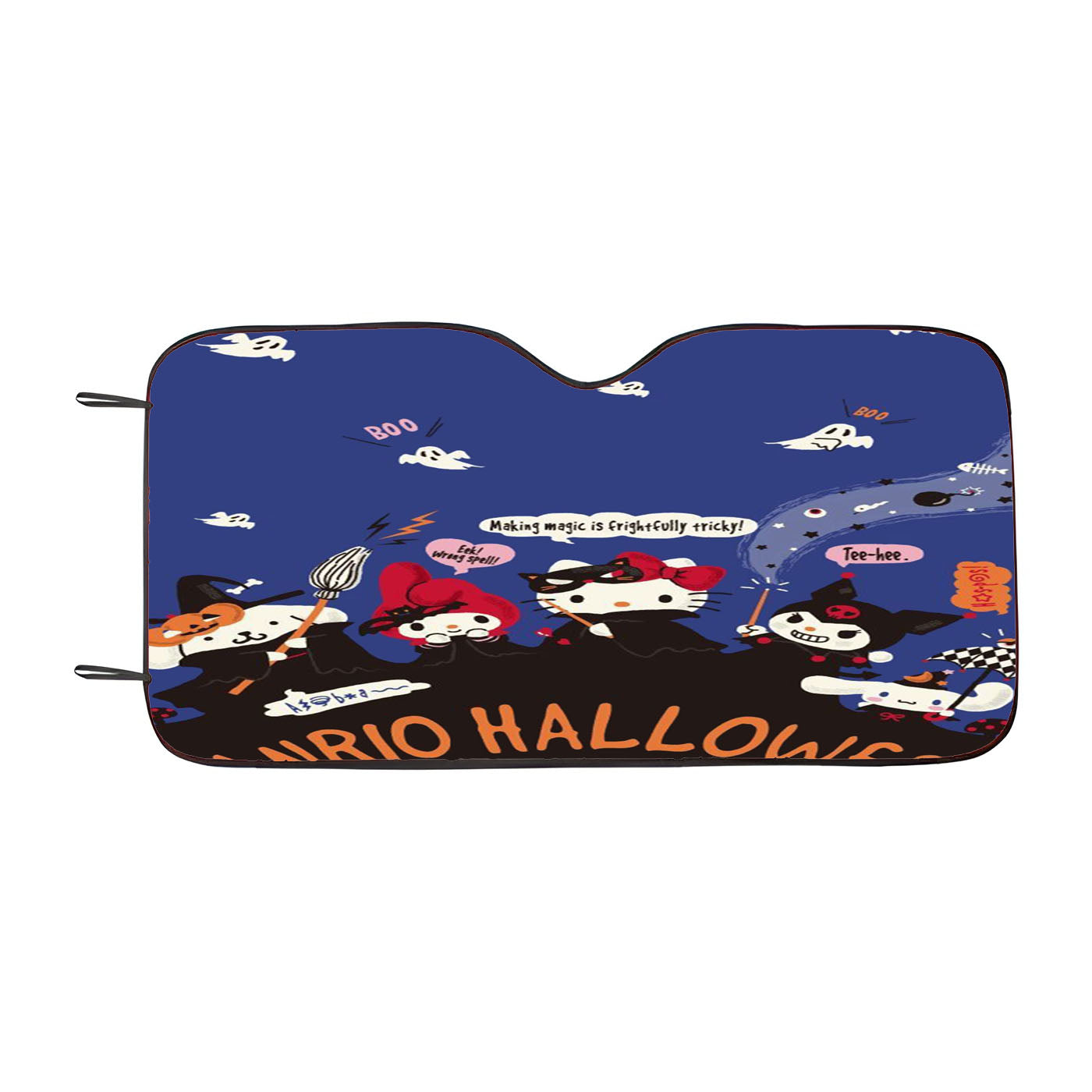 Hello Kitty Witch School Halloween Car Auto Sun Shade Windshield Cover